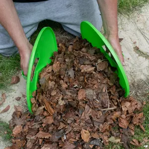 garden leaf grabbers,hand held tidy rake picker,leaf collector/grab (spring green)