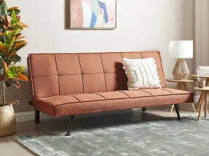 Beliani Retro Sofa Bed HASLE Light Red