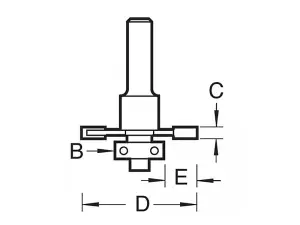 Trend C145 x 1/4 TCT Bearing Guided Slotting Cutter 6.3mm