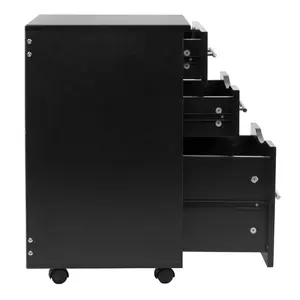 3 Drawer Filing Cabinet Black