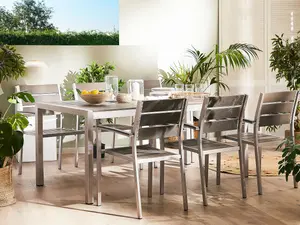 Garden Table Synthetic Material Grey VERNIO