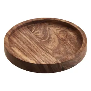 Interiors by Premier Kora Dark Wood Round Tray 20cm