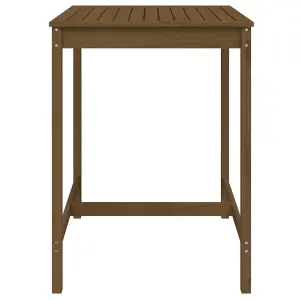 Berkfield Garden Table Honey Brown 82.5x82.5x110 cm Solid Wood Pine