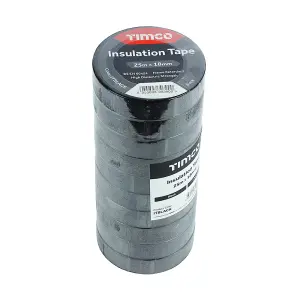 TIMCO PVC Insulation Tape Black - 25m x 18mm