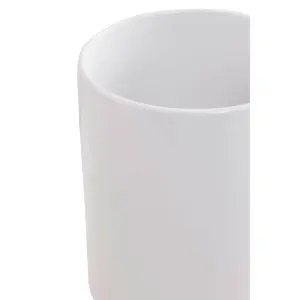 Interiors by Premier Straight White Mug: Durable Stoneware Mug, Classic Design White Mug, White Mug for Hot and Cold Beverages