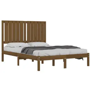 Berkfield Bed Frame Honey Brown Solid Wood Pine 120x200 cm