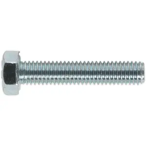 50 Pack M5 x 25mm HT Setscrews - Grade 8.8 Zinc Fully Threaded DIN 933 Bolts