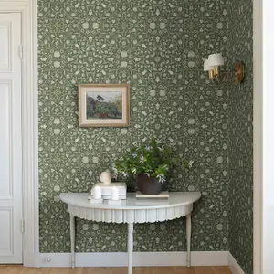 Galerie Hidden Treasures Green Floral No 1 Holland Park Wallpaper Roll