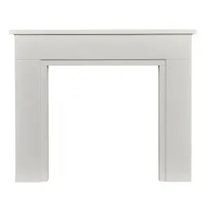 Acantha Maine White Marble Mantelpiece with Downlights, 48 Inch