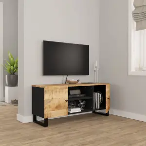 Berkfield TV Cabinet 105x33x46cm Solid Wood Mango