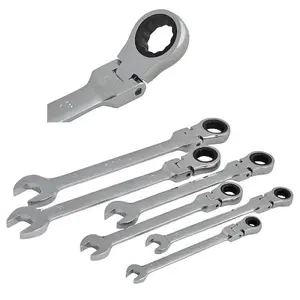 Faithfull 8 -19mm Ratchet Combination Spanners Set of 6 in Fabric Roll