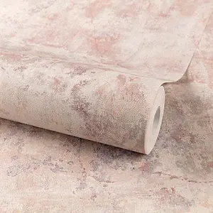 Grandeco Blush Plaster effect Concrete Embossed Wallpaper