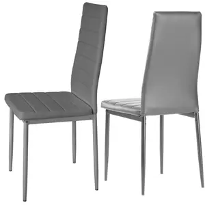 Adrastus Upholstered Dining Chair (Set of 6) Grey