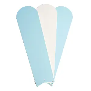 ValueLights 42" Duck Egg Blue Reversible Blade Ceiling Fan With Frosted Shade And Remote Control