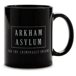 Official Batman Core Arkham Asylum Mug - Black 100% Ceramic, Dishwasher Safe