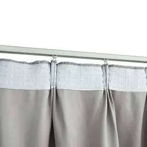 vidaXL Blackout Curtains with Hooks 2 pcs Grey 140x245 cm