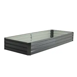 Rectangular Metal Raised Garden Bed Outdoor Seed Bed