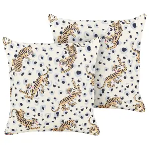 Set of 2 Outdoor Cushions ARENZANO Beige