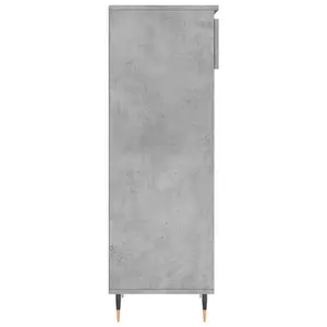 Shoe Cabinet Concrete Grey 40x36x105 cm Engineered Wood