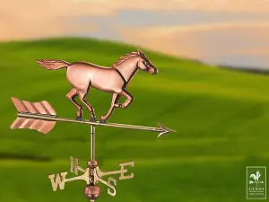 Cottage Horse Copper Weathervane - H63 x W53 x L28 cm