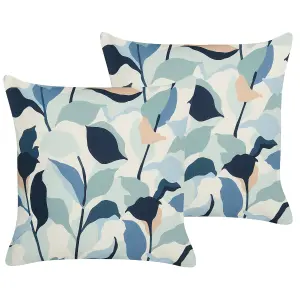 Set of 2 Outdoor Cushions VEGLINO Blue