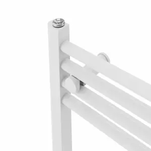 Rinse Modern Bathroom Heated Towel Rail Ladder Radiator 1000x500mm Straight for Bathroom Kitchen White