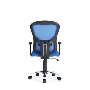 Tampa Office Chair with Wheels in Blue Fabric