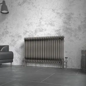 Right Radiators 600x1010 mm Horizontal Traditional 2 Column Cast Iron Style Radiator Raw Metal