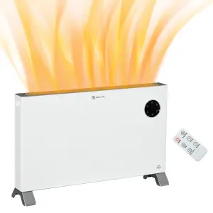 2000W Electric Convector Heater Freestanding Space Heater w/ LED Display White