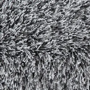 Shaggy Area Rug 160 x 230 cm Black and White CIDE