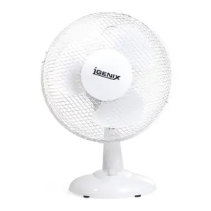 Igenix DF9010 Portable Desk Fan, 9 Inch, 2 Speed, White