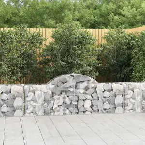 Berkfield Arched Gabion Baskets 15 pcs 200x30x60/80 cm Galvanised Iron