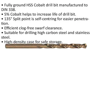 10-Pack 3.5mm HSS Cobalt Drill Bits for Precision Drilling