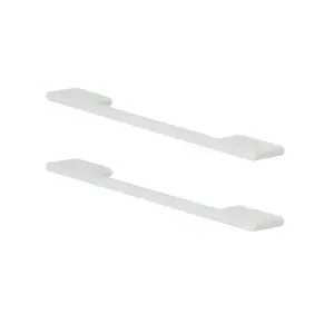 GoodHome Cacao White Kitchen cabinets Bar Pull Handle (L)22cm (D)30mm, Pack of 2