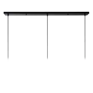 Lucide Dikra Modern Bar Pendant Light 40cm - 3xE27 - Black