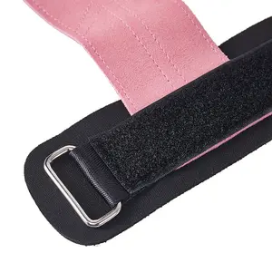 Pink Wrist Straps Weight Lifting Gloves