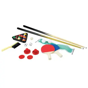 4-In-1 Sports Table Pool, Football, Push Hockey & Table Tennis