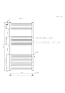 Right Radiators 1200x600 mm Straight Heated Towel Rail Radiator Bathroom Ladder Warmer Anthracite