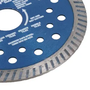 4-1/2in Dry and Wet Turbo Cutting Disc for Porcelain Ceramic Granite Marble 2pk