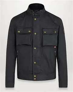 Belstaff Racemaster Jacket Mens Waxed Cotton Black Size UK 36