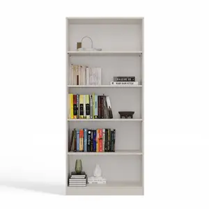 Albee Bookcase Cashmere / (5 Shelves) 182 cm H x 80 cm W x 32 cm D