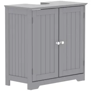 Lassic Hayle Matt Grey Freestanding Double Bathroom Sink cabinet (H) 600mm (W) 600mm