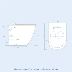 Nes Home Stan Back to Wall Toilet and Concealed Cistern WC Unit