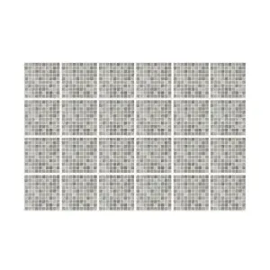 24 Pieces 15x15cm Natural Grey Limestone Mosaic Tile Stickers