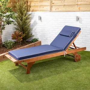 Alfresia Blue Sun Lounger Replacement Garden Cushion