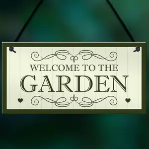 Welcome To The Garden Sign Hanging Plaque New Home Gift Friendship Gift Home Decor