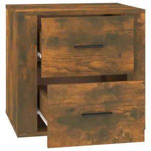 Berkfield Bedside Cabinet Smoked Oak 50x39x47 cm