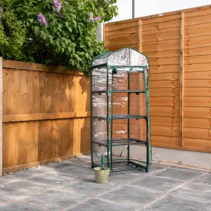 1.30m Outdoor Garden Patio Mini Greenhouse with 4 shelves