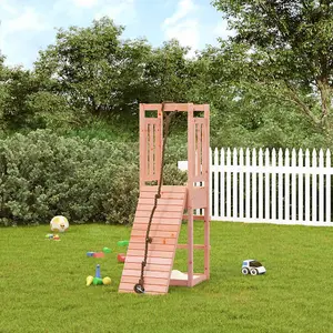 Berkfield Playhouse with Climbing Wall Solid Wood Douglas