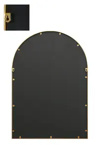 MirrorOutlet The Arcus Gold Metal Framed Arched Wall Mirror 100CM X 70CM